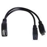 Dark Micro USB Erkek USB 2.0 Dişi Micro Dişi OTG Y USB Kablo