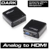 Dark VGA to HDMI Aktif Dönüştürücü