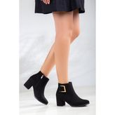 Daxtors D551 Günlük Ortopedik Kadın Bot & Bootie - Siyah - Süet