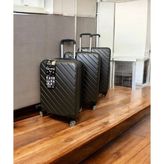 Dayanıklı Abs 3'lü Set Valiz - Antrasit