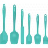 Dayanıklı Yanmaz Yapışmaz Silikon Spatula Seti 6 Parça Turkuaz