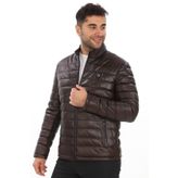 db deriburada original Erkek Hakiki Deri Şişme Mont - 2