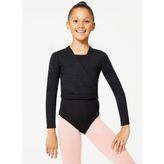 Decathlon Domyos Çocuk Çapraz Hırka - Siyah - 5 - 6 Yaş