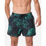 Decathlon Erkek Kısa 15" Boardshort/deniz Şortu - Yeşil - 100 Palm - 2XL - Yeşil - Siyah