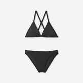 Decathlon Olaian Siyah Tamara 100 Çocuk V Kesim Yaka Bikini Takımı