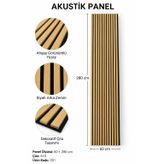 Decor Concept Açık Meşe Görünümlü Akustik Dekoratif Duvar Paneli 60×280 cm
