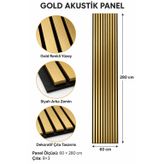 Decor Concept Gold Metal Akustik Duvar Paneli 60×280 cm