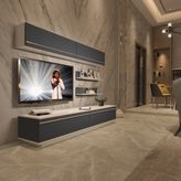 Decoraktiv EKO 5B Mdf Std Beyaz Antrasit Tv Ünitesi