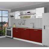 Decoraktiv Ekol 240 Bordo Beyaz Hazır Mutfak Dolabı