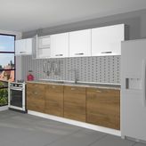 Decoraktiv Smart 280 cm Parlak Beyaz Hazır Mutfak Dolabı