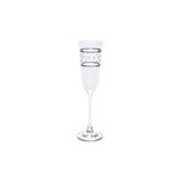 Decorium Flut Şampanya Kadehi, 6 Parça Set, Pera Platin