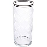 Decorium Meşrubat Bardağı 6 Parça Karo Platın M01121