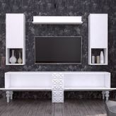 Decorotika İnci Beyaz TV Ünitesi