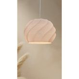 Decory Lola Mesh Dokulu Modern Avize, Pinterest Tarzı Özel Tasarım Tekli Sarkıt Avize (Bioplastik) E27 - Beyaz - 1