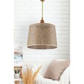 Dede Tekli Mimbre Sarkıt Avize Kahverengi 35x50 cm