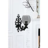 DEDE TEKLİ SİYAH SAVA APLİK FÜME CAMLI