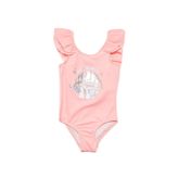 Deep Beach DB200722CM Varak Baskılı Açık Pembe Kız Çocuk Mayo