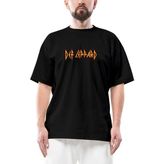 Def Leppard Oversize Siyah Tişört