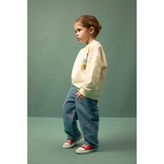 DeFacto %100 Pamuk Beli Lastikli Jean Pantolon Erkek Bebek G6875A526SP - Mavi-NM28 - 4 - 5 Yaş