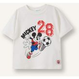 DeFacto %100 Pamuk Disney Mickey & Minnie Bisiklet Yaka Tişört Erkek Bebek H3544A526SM - Ekru-ER105 - 5 - 6 Yaş