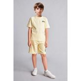 DeFacto %100 Pamuk Oversize Palmiye Baskılı Sweatshirt Kumaşı Şort Erkek Çocuk H8220A826HS - 5 - 6 Yaş - Sarı-YL487
