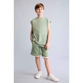 DeFacto %100 Pamuk Oversize Şort Erkek Çocuk H8241A826HS - 7 - 8 Yaş - Yeşil