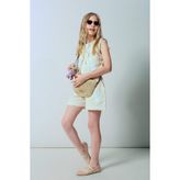 DeFacto %100 Pamuk Regular Fit Brode Bej Şort Kız Çocuk G0898A826HS - 11 - 12 Yaş