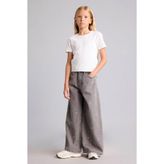 Defacto 90's Wide Leg Desenli Açık Gri Kız Çocuk Jean Pantolon I4476A8/NM18
