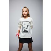 DeFacto B2427A823WN Ekru-ER99 29 Ekim Cumhuriyet Bayramı Atatürk Baskılı Bisiklet Yaka Penye Uzun Kollu Kız Çocuk T-shirt