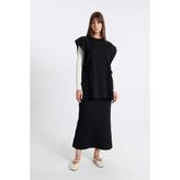 DeFacto Basic Maxi Siyah Triko Etek A1314AX24AU - Siyah-BK81