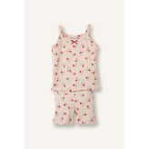 DeFacto Baskılı Fitilli 2'li Ekru Pijama Takımı Kız Bebek I0404A526HS