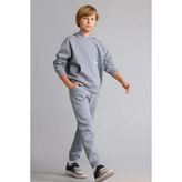 DeFacto Baskılı Lastikli Paça Kalın Kumaş Jogger Eşofman Altı Erkek ÇOCUK H9685A826WN - Gri-GR27 - 8 - 9 Yaş