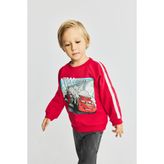 DeFacto Cars Baskılı Şerit Detaylı Oversize Sweatshirt Erkek Bebek