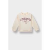 DeFacto E8919 Bej Kız Bebek Bisiklet Yaka Baskılı Sweatshirt