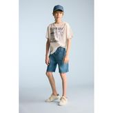 DeFacto Erkek Çocuk Jean Şort D7899A825SM - Mavi-NM28 - -- - 11 - 12 Yaş