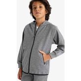 DeFacto Erkek Çocuk Kapüşonlu Fermuarlı Sweatshirt F0136A825WN - Antrasit-AR163 - Dropsuz - 9 - 10 Yaş