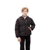 DEFACTO Erkek Çocuk Mont, Oversize Kalıp, Siyah, 7+8 Yaş