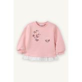 DeFacto Fırfır Detaylı Çiçekli Sweatshırt Kız Bebek G8046A526SP