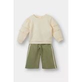 DeFacto G0081A5KH461 Haki Sweatshirt Eşofman Altı Kız Bebek 2'li Takım