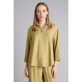 DeFacto H0099AX26SP KH473 Haki Regular Fit Uzun Kollu Kadın Gömlek