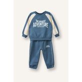 DeFacto I0274A526AU %100 Pamuk Baskılı Üst Elastik Bel Alt 2'li Takım Erkek Bebek Sweatshirt