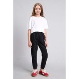 DeFacto Jogger Fit Esnek Belli Cepli Eşofman Altı Kız Çocuk Y1226A626AU - Siyah-BK81 - 8 - 9 Yaş