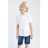 DeFacto K1689A6 Polo Yaka Kısa Kollu Siyah Erkek Çocuk T-Shirt