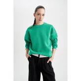 DeFacto Kadın Bisiklet Yaka Basic Sweatshirt
