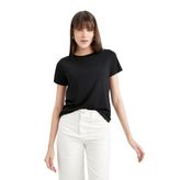 DeFacto Kadın Büyük Beden Crop Tops - Kadınlar için Klasik Basic Tişört - Kadınlar için Rahat Büyük Beden Tişört