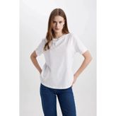 DeFacto Kadın T-Shirt Beyaz W9584AZ/WT34