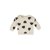 DeFacto Kız Bebek Bisiklet Yaka Kalp Desenli Sweatshirt Ekru 12-18 Ay