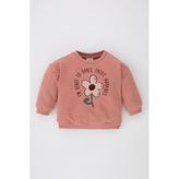 DeFacto Kız Bebek Çiçek Baskılı Bisiklet Yaka Sweatshirt A8913A523AU