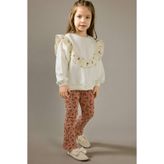 DeFacto Kız Bebek Çiçekli Fitilli Kaşkorse Tayt G6841A525CW
