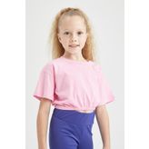 DeFacto Kız Çocuk Regular Fit Crop Kısa Kollu Tişört Y6599A622HS